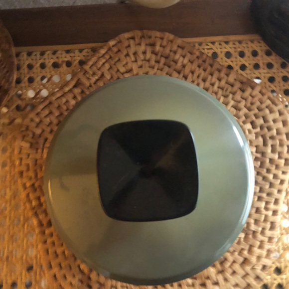 West Bend Avocado Green Ombre Tea Canister Mid Century Modern/Retro - Picture 8 of 15